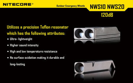 Gwizdek bezpieczeństwa Nitecore NWS10 120 dB