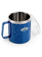 Kubek z przykrywką - GSI Glacier Stainless Camp Cup 444ml - Blue Speckle