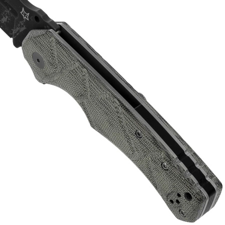 Nóż składany Fox Uro OD Green Canvas Micarta, Acid Washed Niolox by Wander Tactical (FX-557)