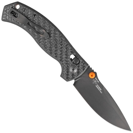 Nóż składany Fox Anzu Carbon Fiber 3K, Black PVD MagnaCut by Les George (FX-560 CFOR)