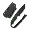 Nóż CIVIVI Timberbark Green Canvas Micarta, Black Stonewashed 14C28N (C23094-3)