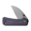 Nóż składany Civivi Baby Banter Wharncliffe Purple Canvas Micarta, Grey Stonewashed Nitro-V by Ben Petersen (C19068SC-2)