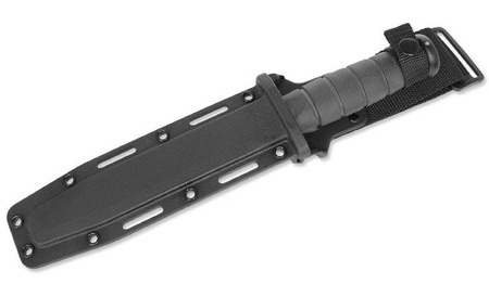 Ka-Bar 1214 - Nóż - Black Serrated z pochwą z tworzywa GFN