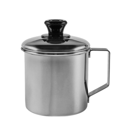 Kubek stalowy z pokrywką Zebra Mug 8 cm