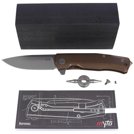 Nóż składany LionSteel Myto Bronze Titanium / Satin Blade (MT01 BR)
