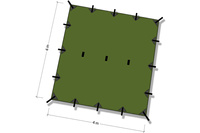 Płachta biwakowa - Tarp 4x4 - DD Hammocks - Olive