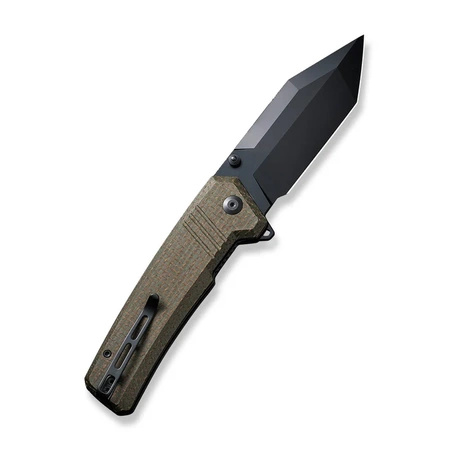 Nóż składany Civivi Bhaltair Green Burlap Micarta, Black 14C28N (C23024-3)