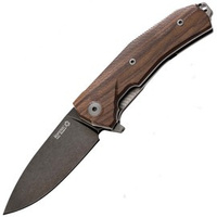 Nóż składany LionSteel KUR Santos Wood, PVD Stonewash Sleipner by Molletta (KUR BST)