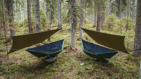 Hamak Lesovik Draka z zawieszeniem Sneka - Treetop green