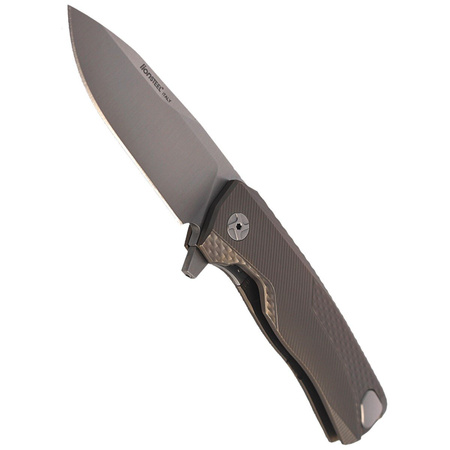 Nóż składany LionSteel ROK Titanium Bronze, Satin Blade (ROK B)