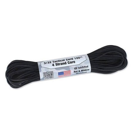 Atwood Rope - Tactical Cord 3/32 - 2,2 mm - Czarny - 30,48m
