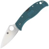 Nóż składany Spyderco LeafJumper Blue Lightweight FRN, Satin Plain K390 by Sal Glesser (C262PBLK390)