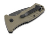 Böker Plus - Nóż automatyczny BHQ Stubby Strike Droppoint OD Green Aluminium, Stonewash D2 (01BO442)