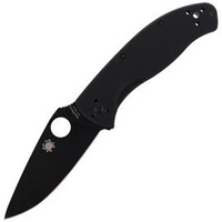 Nóż składany Spyderco Tenacious G-10 Black / Black Blade Plain - C122GBBKP