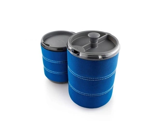 Kawiarka turystyczna French Press z Kubkiem GSI Personal JavaPress 592 ml - Blue