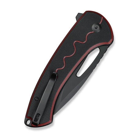 Nóż składany Sencut Squiggy Burgundy/Black G10, Black 9Cr18MoV (S24082A-3)