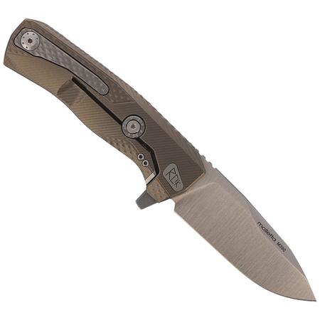 Nóż składany LionSteel ROK Titanium Bronze, Satin Blade (ROK B)