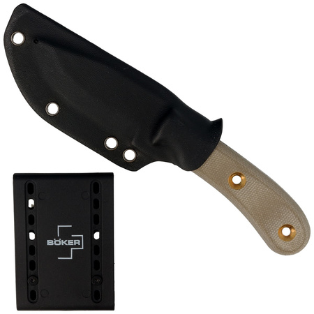 Böker Plus - Nóż Micro Tracker Brown Micarta, Black 1095 by Dave Wenger (02BO076)