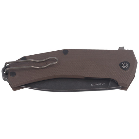 Nóż składany LionSteel KUR G10 Brown / Black Blade (KUR BBR)