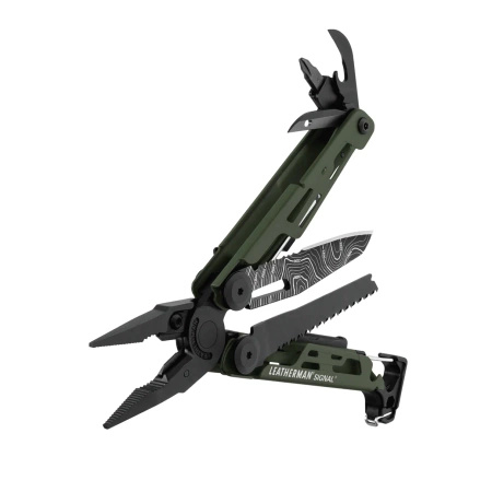 Multitool Leatherman Signal Green Topo (832692) - 19 narzędzi