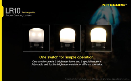 Latarka kempingowa Nitecore LR10 - Oliwka 250 Lumenów