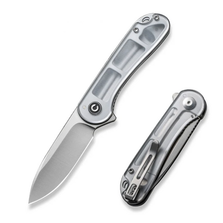 Nóż składany Civivi Elementum Flipper Polished Lexan, Satin D2 (C907A-7)