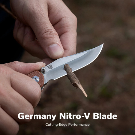 Nóż składany Civivi Clingman Brown Canvas Micarta, Black Stonewashed Nitro-V by Taylor Martin Best Damn EDC (C23065-3)