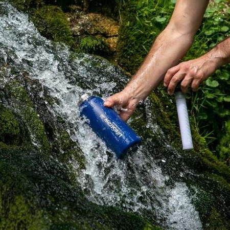 Filtr do wody z 2-stopniową filtracją LifeStraw® GO Stainless Steel - Medium Blue