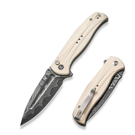 Nóż składany Civivi Incindie Ivory G10, Damascus (C23053-DS1)