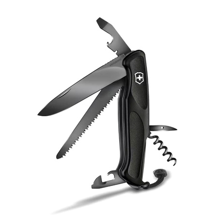 Victorinox - Scyzoryk wielofunkcyjny Ranger 55 - 10 funkcji - Onyx Black - 0.9563.C31P