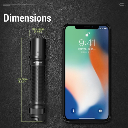 Latarka Klarus 2200lm, 21700 / 5000mAh Deep Carry Pocket Light (E3)