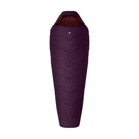 Alpinus - Śpiwór Fiber Pro WS 1100 dla leworęcznych - burgundowy