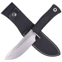 Nóż Muela Full Tang, ABS-Black, Lether (ABORIGEN-13G)