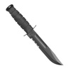 Ka-Bar 1214 - Nóż - Black Serrated z pochwą z tworzywa GFN