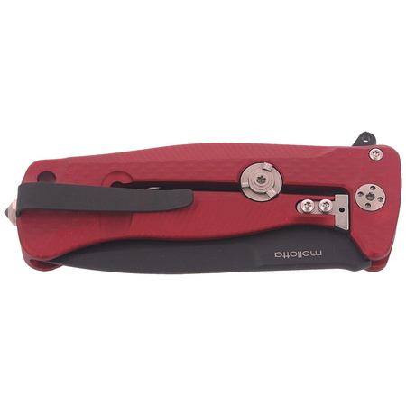 Nóż składany LionSteel SR Flipper Aluminum Red / Black Blade (SR22A RB)