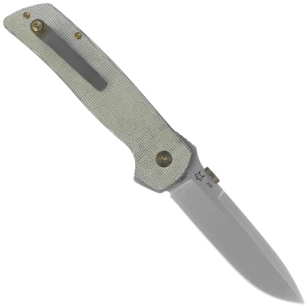 Nóż składany Fox Original Gangster OD Green Canvas Micarta, Stonewashed MagnaCut by Bob Terzuola (FX-ATC-OG01 MOD)