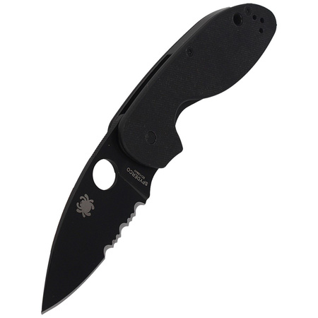 Nóż składany Spyderco Efficient G-10 Black / Black Blade Combination (C216GPSBBK)