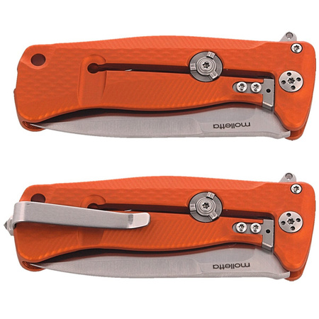 Nóż składany LionSteel SR22A Aluminum Orange, Satin Blade (SR22A OS)