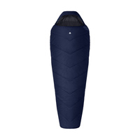Alpinus - Śpiwór Fiber Pro 1500 dla praworęcznych - granatowy