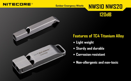 Gwizdek bezpieczeństwa Nitecore NWS10 120 dB
