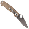 Nóż składany Spyderco Para Military 2 CPM Cru-Wear, Brown Micarta (C81MPCW2)