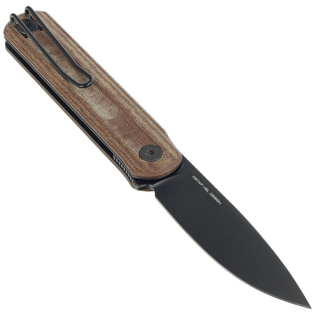 Nóż Civivi Foldis Brown Linen Micarta, Black Stonewashed Nitro-V by Ostap Hel (C21044-2)