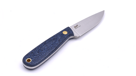 Nóż Brisa Necker 70 Flat - Blue Jeans Micarta - Skórzana pochwa