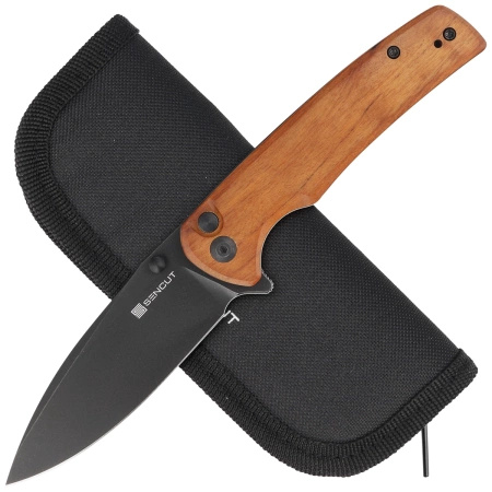 Nóż składany Sencut Sachse Guibourtia Wood, Black Stonewashed 9Cr18MoV (S21007-6)