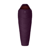 Alpinus - Śpiwór Fiber Pro WS 1100 dla praworęcznych - burgundowy
