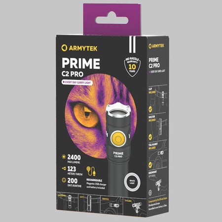 Latarka Armytek Prime C2 PRO MAGNET USB - white
