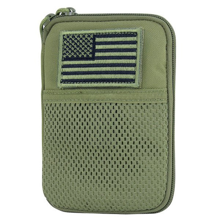 Organizer EDC Condor Pocket Pouch + US Flag Patch - Zielony OD - MA16-001