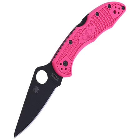 Nóż składany Spyderco Delica 4 FRN Pink, Black Blade Plain (C11FPPNS30VBK)