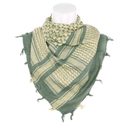 101INC - Arafatka (Shemagh) PLO scarf - Sage Green/Tan