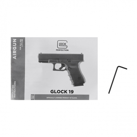 Glock - Replika pistolet ASG Glock 19 gen 4 MOS 6 mm BB
